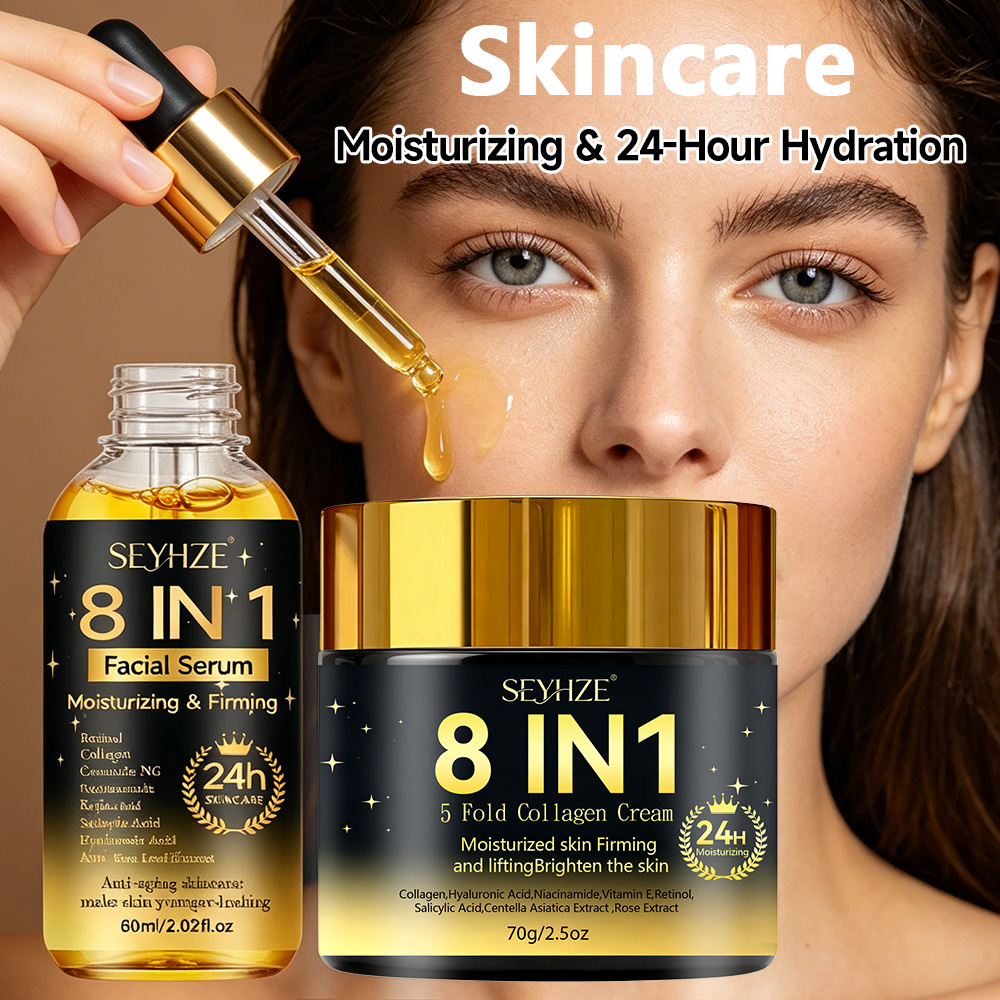 Luxury Skincare Set - SEYHZE 8in1 Serum Wajah Hidrasi &