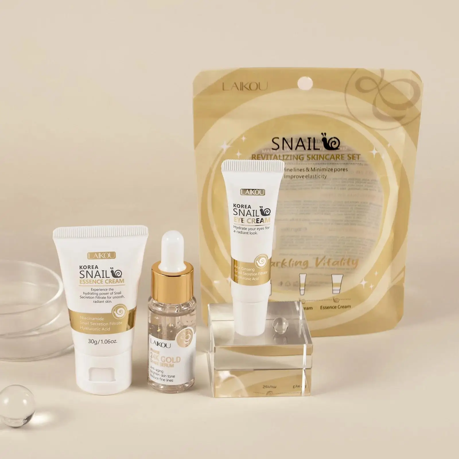 Luxury Skincare Set - Serum Perawatan Kulit Emas 24K Set