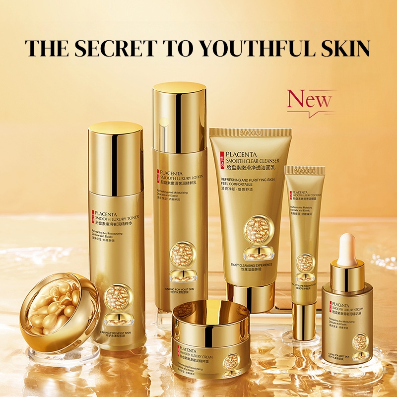 Luxury Skincare Kit - Set Perawatan Kulit Plasenta Tujuh Bagian,