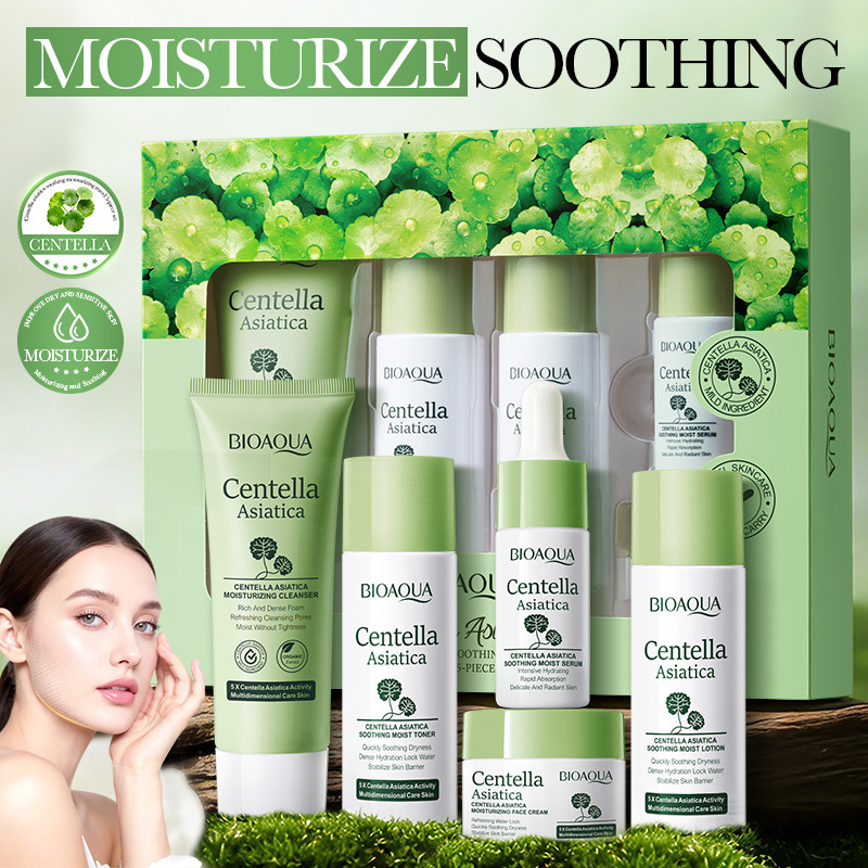 Luxury Skincare Kit - 5pcs/set BIOAQUA Centella Asiatica Perawatan Kulit