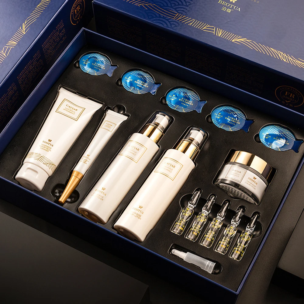 Luxury Skincare Kit - 15PCS Set Perawatan Kulit Caviar Serum