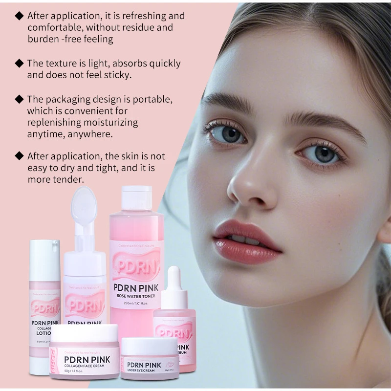 PDRN Pink Skincare Set Salmon  - Luxury Skincare Set ulasan dan harga