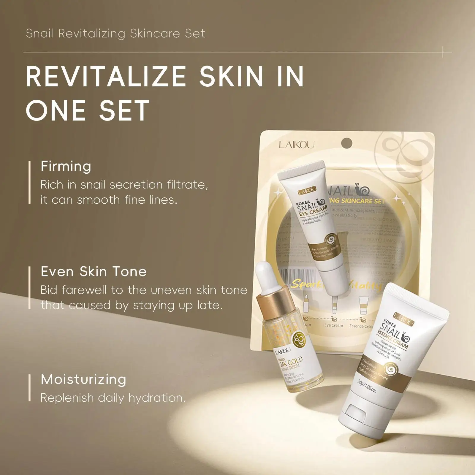 Serum Perawatan Kulit Emas 24K - Luxury Skincare Set ulasan dan harga
