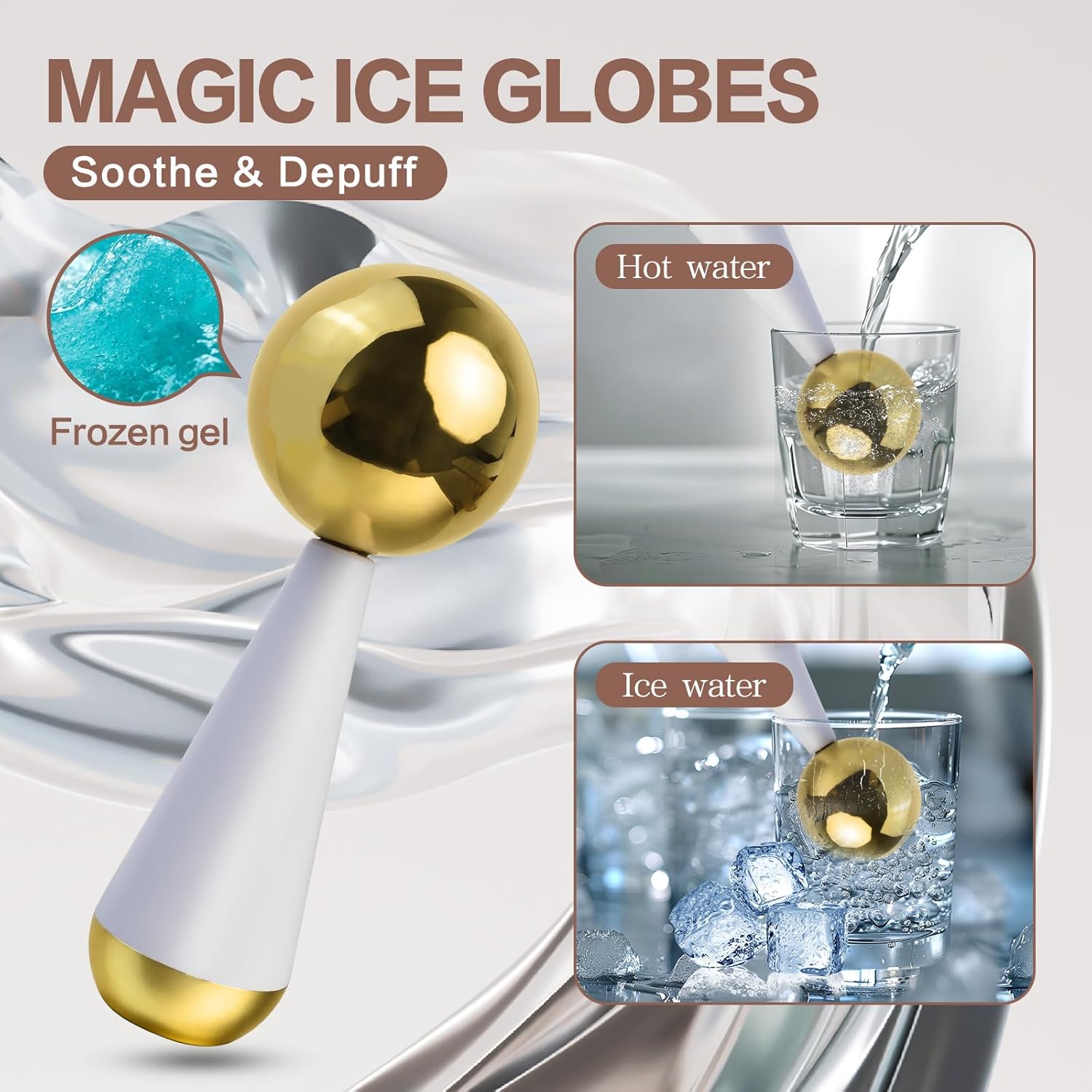 Bola Es untuk Wajah Mata Baja  - Luxury Skincare Tools ulasan dan harga