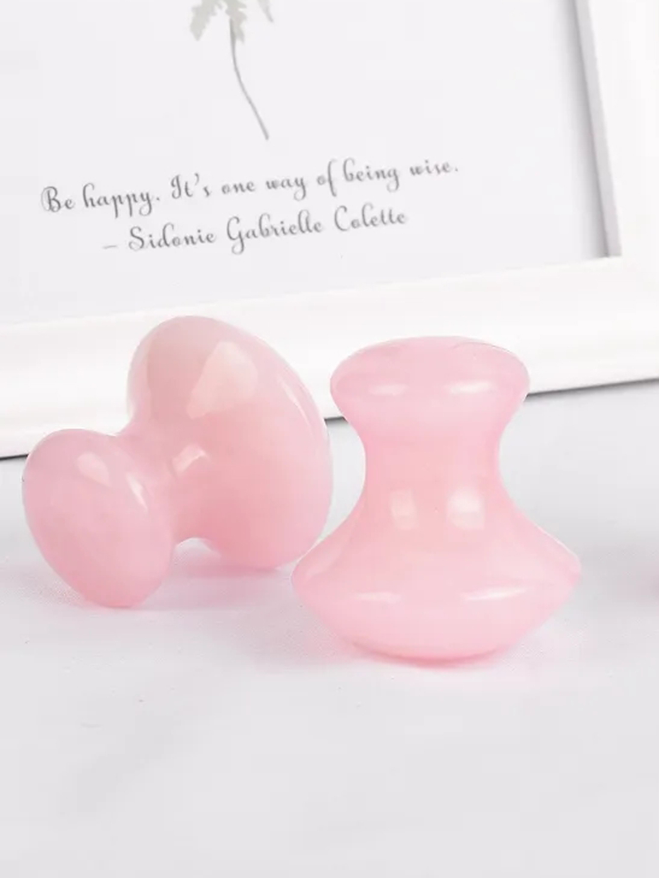 1 buah kristal merah muda alam - Luxury Skincare Tools ulasan dan harga